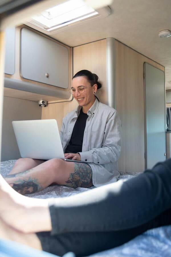 Caravan interior — natural light photograph for a listing